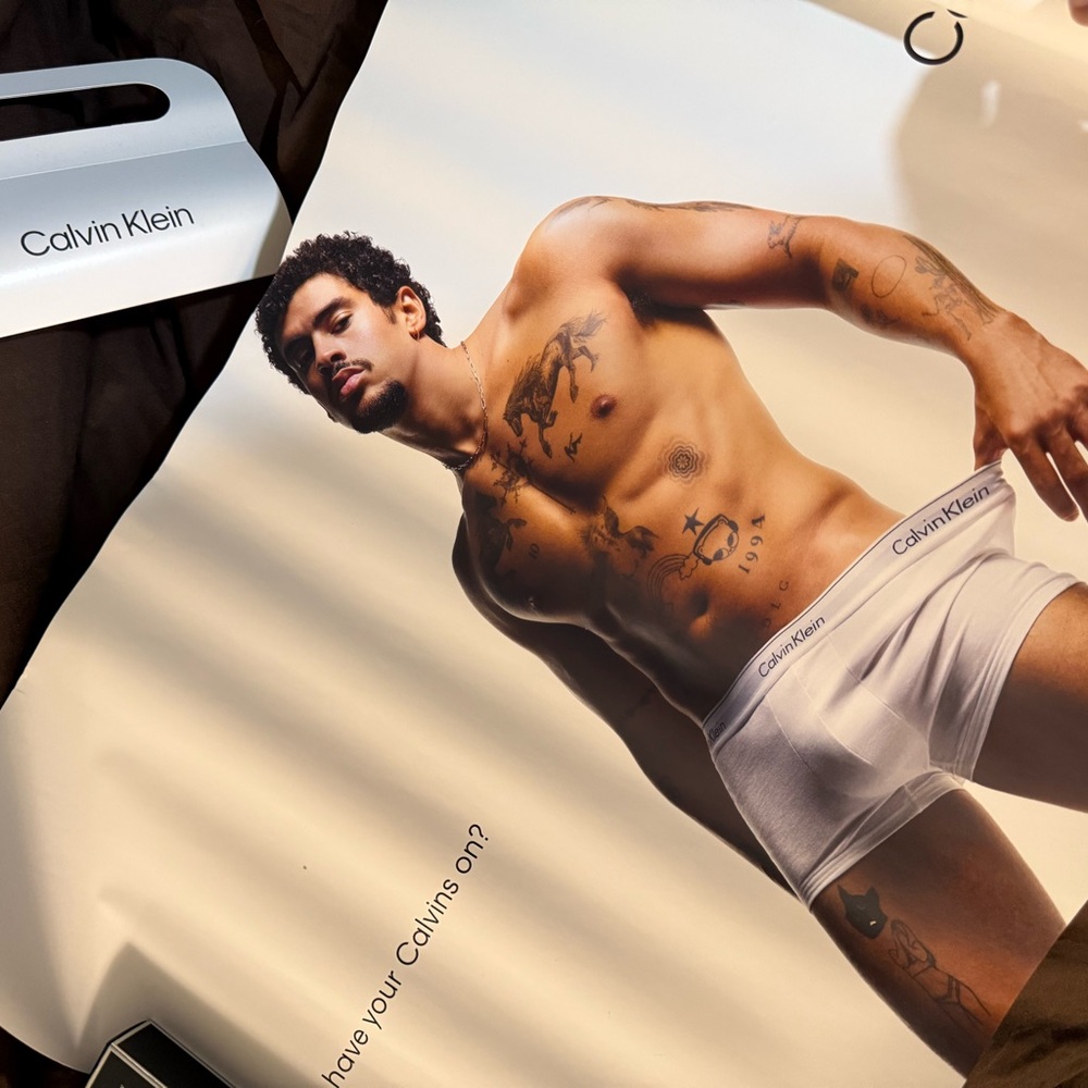 Bad Bunny Calvin Klein Poster and keychain